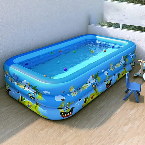 Vista 4 de con bomba inflable, piscinas familiares de tamaño completo, piscina inflable para niños, adultos, niños pequeños a partir de 3 años, al aire libre