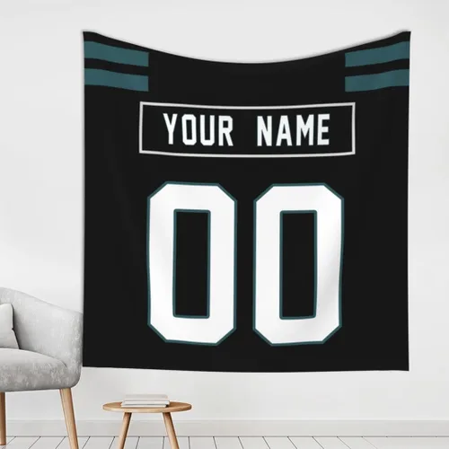 Vista 17 de Tapiz personalizado de fútbol americano personalizado con cualquier nombre, tapiz de 59 x 59 pulgadas, para colgar en la pared, gimnasio, deportes
