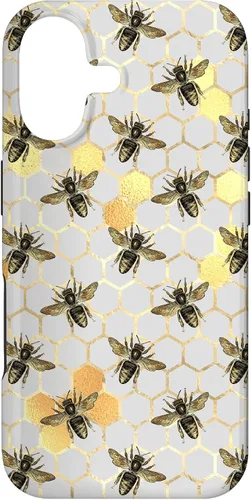 Vista 31 de iPhone 12 Pro Max Bumble Bee - Honeycomb Apicultor amarillo Abeja patrón caso