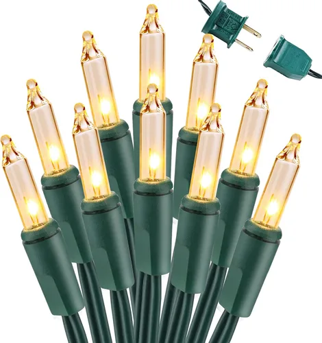 Vista 8 de Brizled Luces de Navidad, 600 luces incandescentes de 139.2 pies, mini luces conectables con certificación UL de 120V para decoración de Navidad