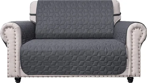 Vista 11 de Ameritex Funda de sofá biplaza, protector de muebles acolchado resistente al agua con parte trasera antideslizante para perros, niños y mascotas