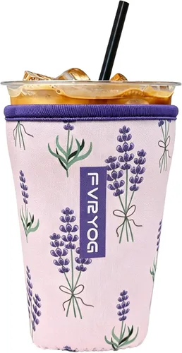 Vista 10 de Reusable Insulated Neoprene Iced Coffee Sleeves for Iced Coffee Cups, Coffee Coolies sleeves for Iced & Hot Drinks