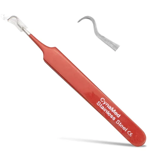 Vista 9 de Pinzas para puntos negros, extractor de comedia quirúrgica y astillas con punta de acero curvada profesional. Herramienta ideal para eliminar