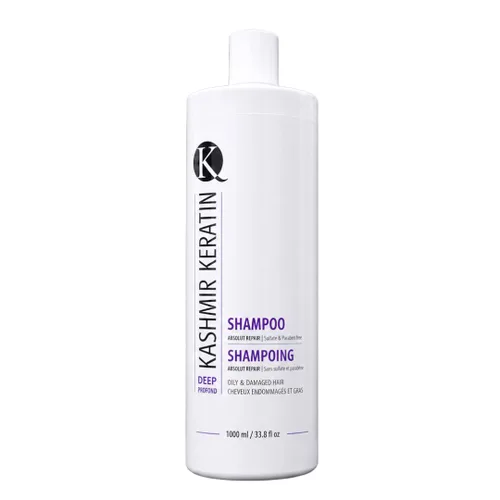 Vista 8 de Kashmir Keratin Champú profundo para cabello graso y dañado sin sulfatos ni parabenos NUEVA PRESENTACIÓN (8 fl oz)