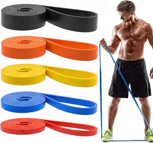 Vista 8 de Resistance Bands, Pull Up Assist Bands - Workout Bands, Exercise Bands, Long Resistance Bands Set for Working Out, Fitness, Training, Physical Negro