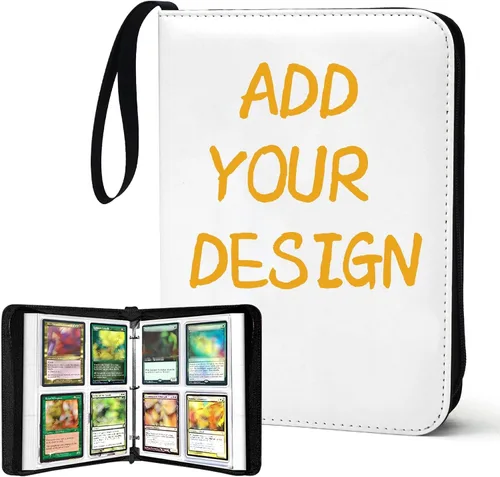 Vista 9 de Carpeta de tarjetas para tarjetas intercambiables, 16 bolsillos con 32 fundas hasta 1024 tarjetas, libro de almacenamiento de tarjetas impermeable
