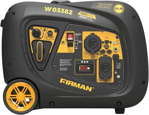 Vista 6 de FIRMAN Generador portátil con inversor de gas W03382, potencia de arranque eléctrico de 3650 W, silenciador silencioso de la serie Whisper, modo