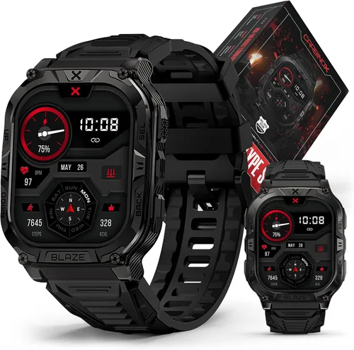 Vista 12 de CARBINOX Blaze Reloj Inteligente con GPS – Rastreadores de Fitness Resistentes, Resistente al Agua IP69K, 170+ Modos Deportivos, Gorilla Glass