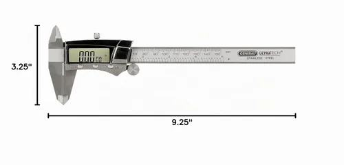 Vista 10 de General Tools Calibrador digital #147 - Herramienta de medición de precisión de 6 pulgadas - Regla de acero inoxidable