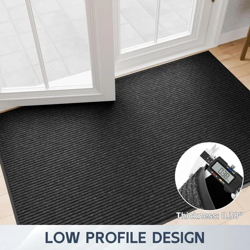 Vista 6 de Tapete para puerta delantera, 48 x 24 pulgadas, resistente para interiores y exteriores, tapete de bienvenida antideslizante para entrada, parte