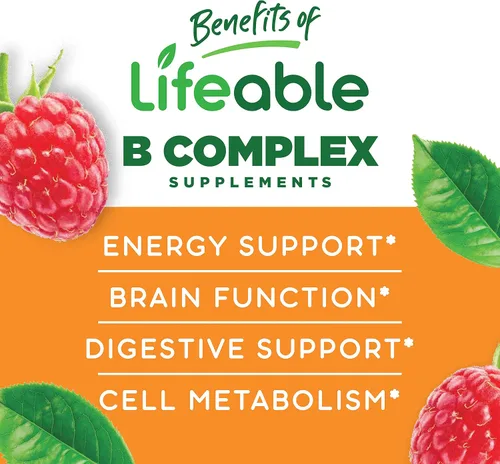 Vista 4 de Lifeable Vitamina B12 Kids + B Complex Kids Gummies Bundle – Gran sabor natural suplemento vitamínico – Sin gluten vegetariano OMG masticable