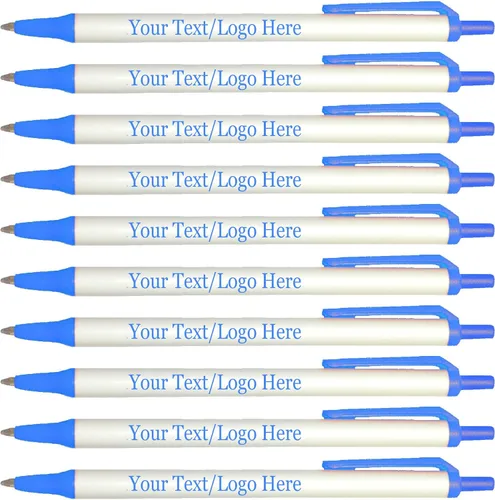 Vista 15 de SyPen Bolígrafos personalizados con tu logotipo o texto personalizado, paquete de 300 unidades a granel para negocios, fiestas y eventos, bolígrafos