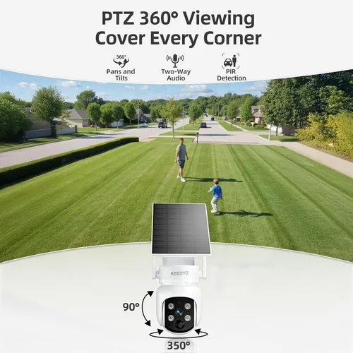 Vista 5 de Cámara solar inalámbrica de 4MP para exteriores, cámara complementaria funciona con Homebass, cámaras complementarias también se puede utilizar