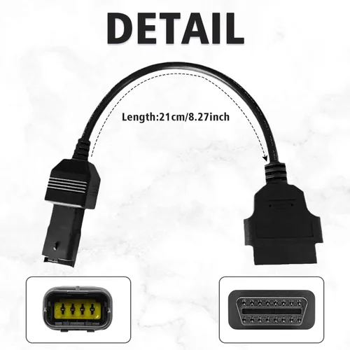 Vista 6 de Obd2 Adaptador para motocicleta Ducati 4 pines a 16 pines OBD Cable Obd1 to Obd2 Adapter for Diavel/Multistrada 1200/Panigale 1199/Monster