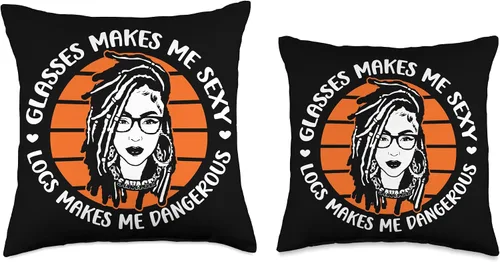 Vista 3 de Locs Afro Dreadlocks Love Beauty Hair Locs Make me Dangerous Afro Hair - Almohada negra de niña africana americana, 16 x 16 pulgadas, multicolor