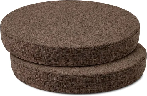 Vista 11 de Tromlycs Almohadilla de Cojín de Asiento Redondo para Silla de 14 Pulgadas para Sillas de Taburete Circular Cojín de Espuma Decorativo Beige