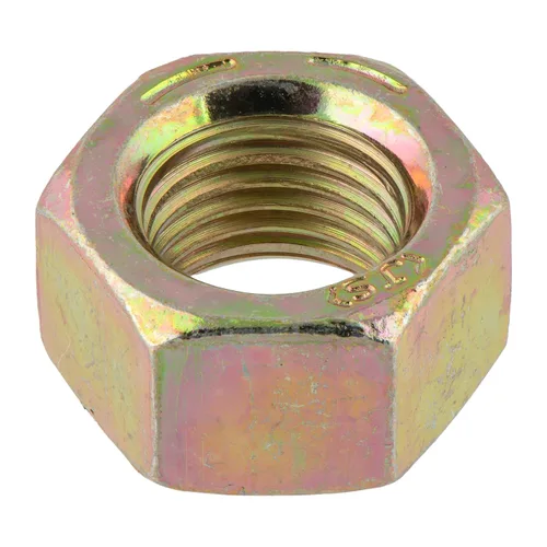 Vista 3 de 1/2"-13 (Paquete de 25) Tuerca hexagonal Grado 8, rosca gruesa, zinc amarillo de Makers Bolt