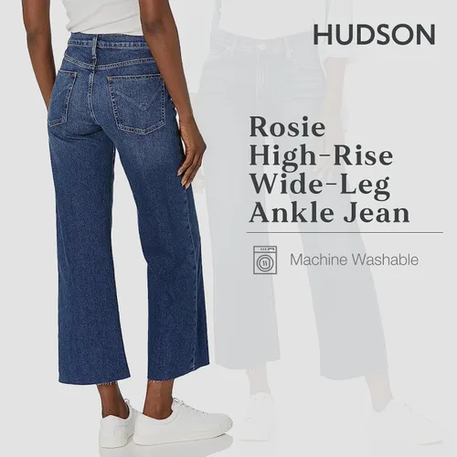 Vista 3 de HUDSON Women's Rosie High Rise Wide Leg Ankle Jean