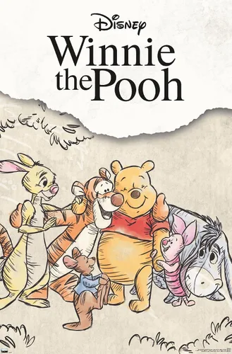 Vista 8 de Trends International Disney Winnie The Pooh - Póster de pared con dibujo grupal, 34 pulgadas de largo x 22.4 pulgadas, versión enmarcada en madera