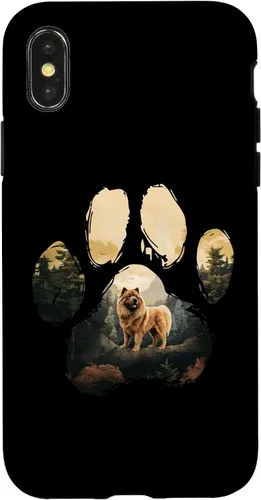 Vista 4 de Funda para iPhone 15 Chow Chow Mountain Paw Design Dog Mom Dad
