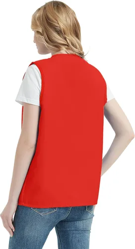 Vista 3 de TopTie Chaleco de actividad voluntaria para adultos, uniforme de supermercado, ropa de trabajo