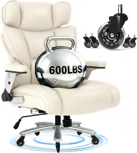 Vista 19 de FLEXISPOT Silla de oficina grande y alta de gran tamaño, reposabrazos abatibles de 180° para mascotas y leggings cruzados, silla de escritorio
