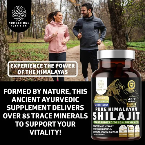Vista 4 de Suplemento Shilajit puro del Himalaya para hombres y mujeres, [40,000 mg de fuerza máxima] contiene 50% de ácido fúlvico con más de 85 minerales