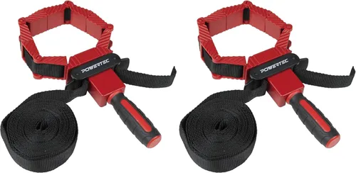 Vista 5 de POWERTEC Abrazaderas de correa para carpintería: abrazaderas de banda de liberación rápida con mango ergonómico, abrazadera ajustable para marco
