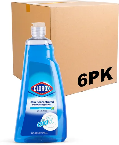 Vista 10 de Clorox Jabón para platos ultra concentrado con OXI, flor de manzana, 26
