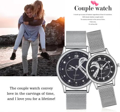 Vista 5 de ManChDa Relojes de pareja para él y para ella relojes para pareja