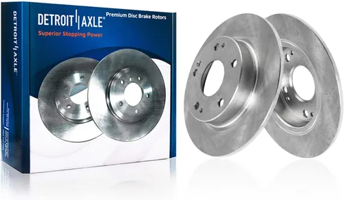 Vista 253 de Detroit Axle - Rotores de freno delantero para 04-13 Mazda 3 Rotores de frenos de disco 06-15 Mazda 5 Reemplazo: Rotor regular delantero de 11.81