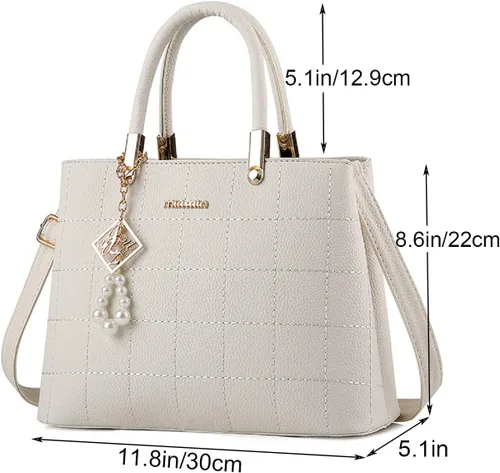 Vista 2 de Carteras y bolsos para mujer de piel sintética con asa superior, bolso de hombro para mujer