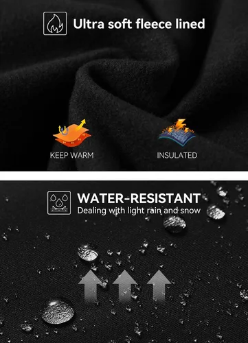 Vista 4 de BALEAF - Leggings térmicos de cintura alta para mujer con interior de forro polar, resistentes al agua, con bolsillos, pantalones para senderismo