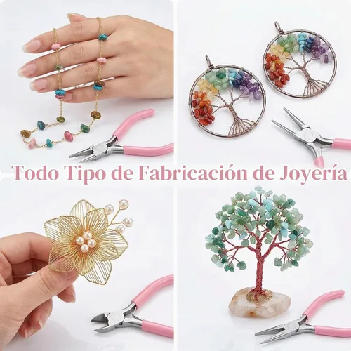 Vista 7 de Juego de 8 alicates para joyería, alicates para hacer joyas, juego
