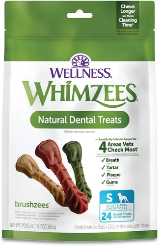 Vista 19 de WHIMZEES Wellness Freshzees Golosinas dentales para perros, barra de tamaño extra pequeño, (56 unidades)