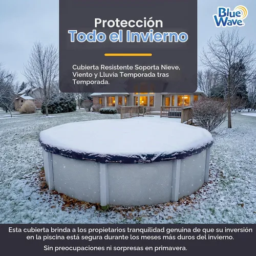 Vista 3 de Blue Wave Arctic Armor - Cubierta de invierno redonda sobre el suelo de 12