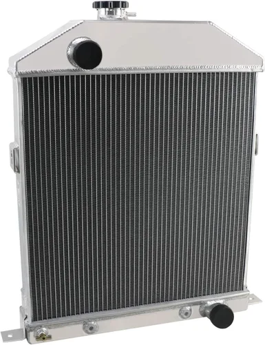 Vista 8 de Radiador de aluminio de 2.441 in para motor Ford Deluxe Coupe Mercury Series Chevy V8 1942-1948 46, radiadores de enfriamiento de núcleo de 4 filas