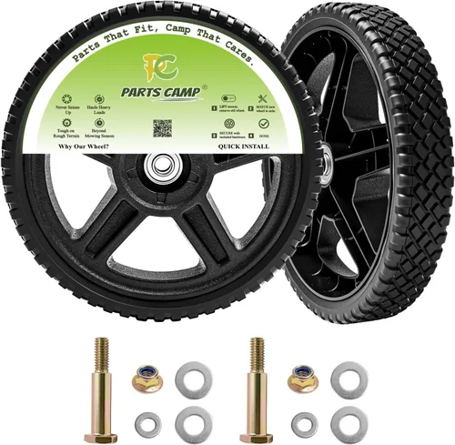 Vista 8 de Parts Camp Kits de ruedas de cortacésped Ruedas de plástico de 6 pulgadas