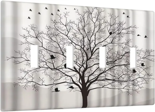 Vista 105 de Placa de pared de 1 cuadrilla, diseño de playa, océano, amanecer, mar, atardecer, cubierta de interruptor de luz en blanco, decorativo, sin
