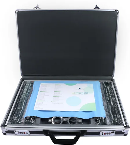 Vista 6 de Juego de lentes de prueba ópticas de 266 piezas de carcasa de aluminio con borde de metal