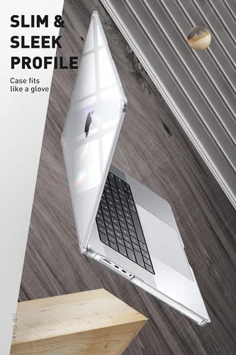 Vista 3 de SUPCASE Funda para MacBook Pro de 16 pulgadas versión 2021-2026 (Unicorn Beetle Clear), M5/M4/M3/M2/M1 Pro/Max Chip [antiarañazos] Funda delgada