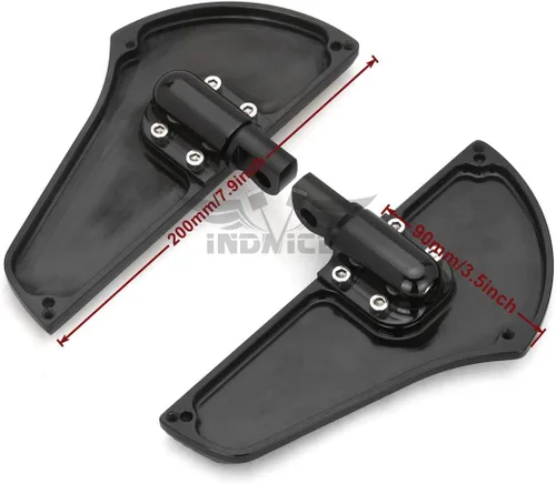 Vista 6 de Para Harley Defiance controlador negro Floorboards kits touring street electra glide fltr estribos flhx freno pedal cubre 1980-2018