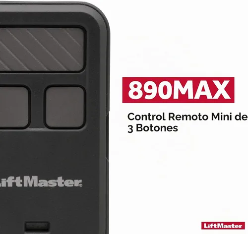 Vista 2 de Liftmaster/Chamberlain/Sentex amz890mx. Transmisor remoto para abrir la puerta del cochera, con 3 botones.