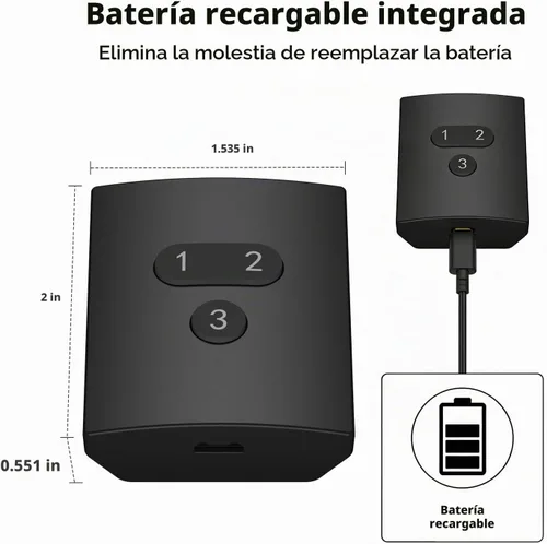 Vista 5 de THIRDREALITY Botón inteligente ZB2, requiere ZigBee Hub, 3 botones inalámbricos, control remoto, compatible con Home Assistant, SmartThings Negro
