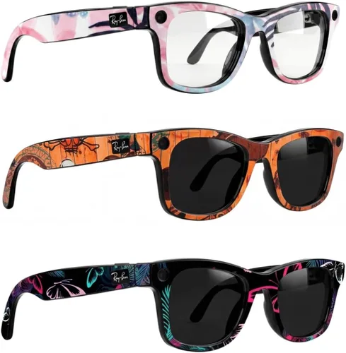 Vista 15 de Fundas protectoras compatibles con gafas Ray-Ban Meta Wayfarer Gen2/Gen1, calcomanías de vinilo 3M de alta calidad, resistentes a los arañazos