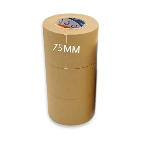 Vista 2 de 3 '' de ancho, 55yd (164.0 ft) de longitud, cinta autoadhesiva para enmarcar cuadros, lienzo de papel kraft marrón 2.953 in