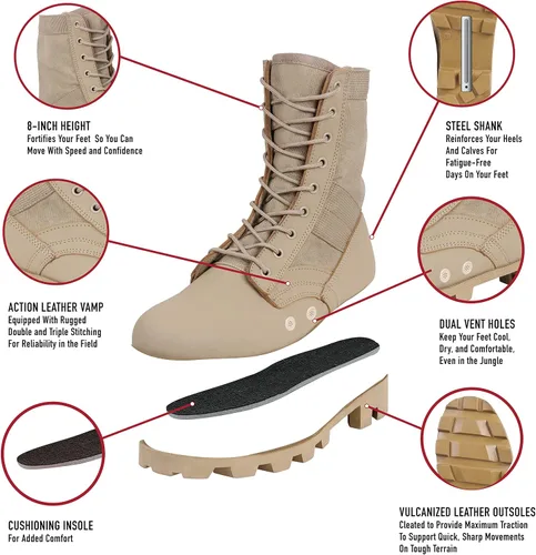 Vista 5 de Botas militares Rothco de jungla