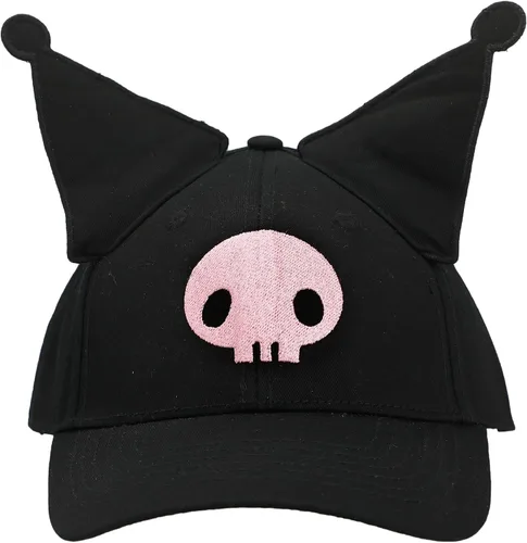 Vista 2 de My Melody Kuromi Inspired - Gorro de cosplay ajustable tradicional negro, Negro