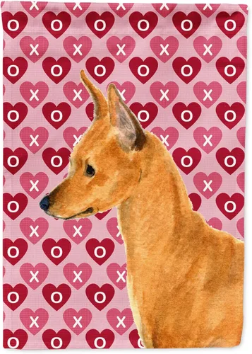 Vista 244 de Caroline's Treasures SS4484GF Bandera de jardín con diseño de bulldog inglés y corazones para el Día de San Valentín, bandera decorativa para patio