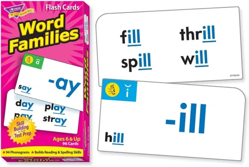 Vista 2 de Trend Enterprises Word Families Skill Drill Flash Cards, 96 tarjetas